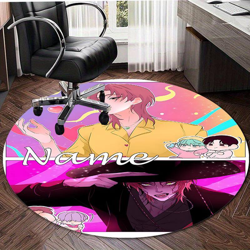 Personalized K-KPop Demon Hunters Round Chair Office Rug - Perfect for Mat, Office Chair & More - Ideal Gift for Birthdays and Holidays