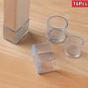 16Pcs Furniture Leg Foot Protector Transparent Table And Chair Foot Cover Silicone Wear-resistant Cap Protect Floor