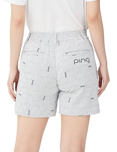 Ping Apparel Women's AZ Monogram All-Way Stretch Golf Shorts (622-4132202 030_White SS)