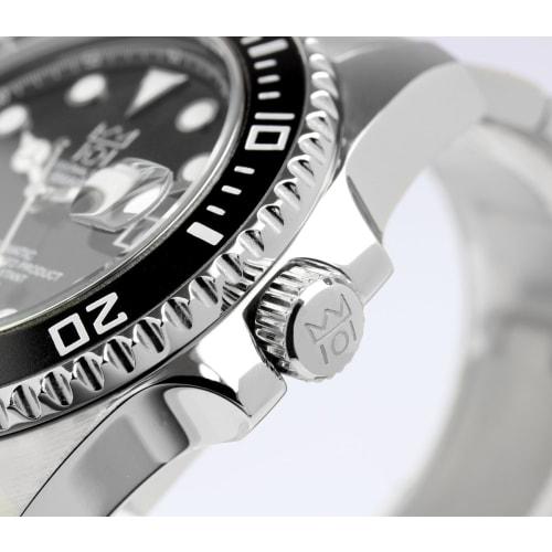 HYAKUICHI 101 Diver's Watch Automatic Winding (Hand Winding Included) With Hack Function Automatic Mechanical Screw-in Crown Date Display 200m Water R