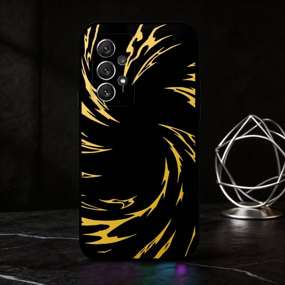F-Fluid Art Phone Case For Samsung S25,24,21,22,23,30,Ultra,20,Plus,Fe,Lite,Note Soft Black Cover