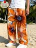 Men's casual pants straight-leg pants trousers casual loose POD to map can be determined Europe and America