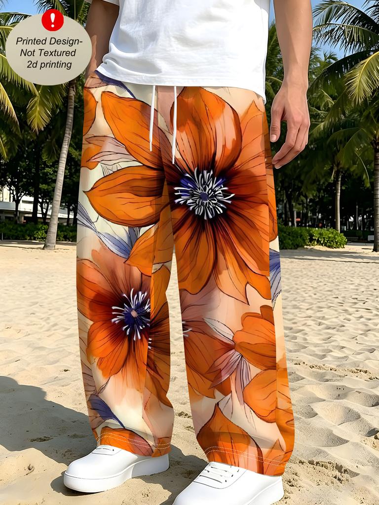 Men's casual pants straight-leg pants trousers casual loose POD to map can be determined Europe and America