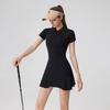 Bingse Women's Tennis & Golf Polo Dress with Chest Pads and Shorts - Slim Fit, Short Sleeve