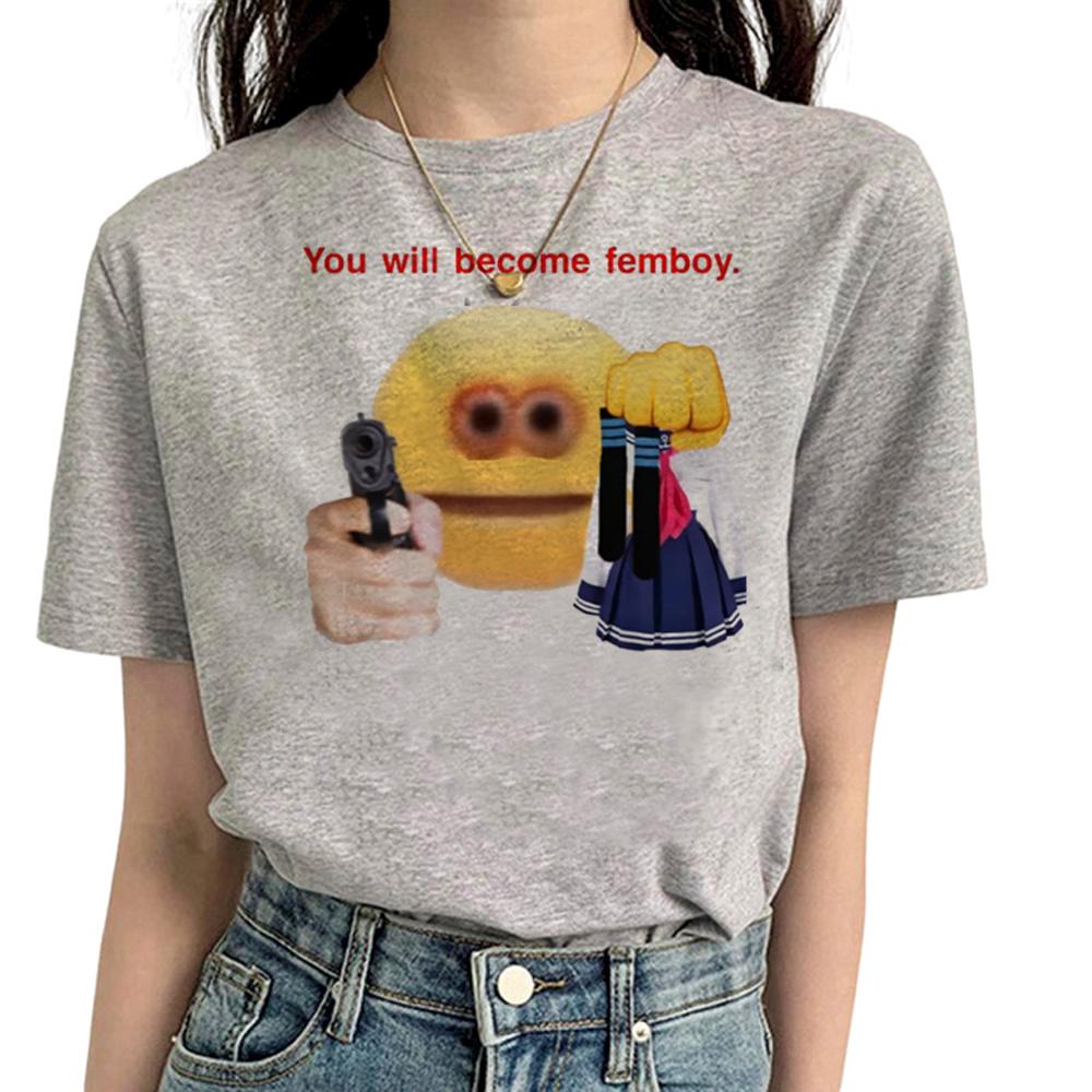 Femboy Tee Women Designer Streetwear Y2K Tshirt Girl Comic Clothes