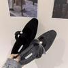 Anti-slip Single, Thick-heeled Single Shoes, Women's Fleece Shoes