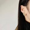 Korean Luxury Diamond Hollow "V" Earrings - Chic Feminine Fashion