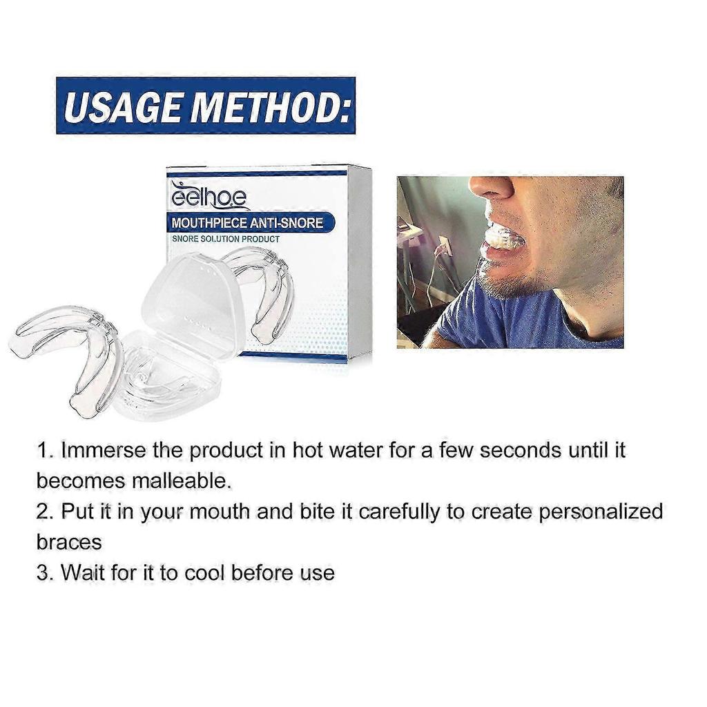 Customizable Anti-Snoring Mouth Guard - Malleable Silicone Dental Support for Better Sleep & Breathing, Easy to Use, Reusable, Portable & Safe Sleep A