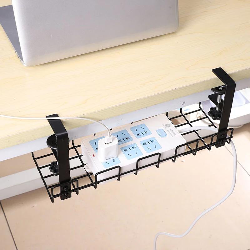 Organizador de fios para rack de gerenciamento de cabos sob a mesa para quarto, sala de estar e escritório
