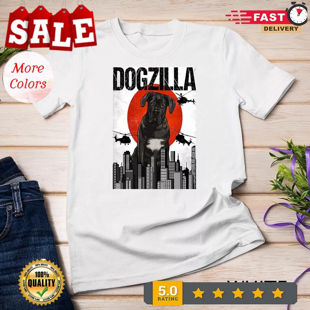 2025/Funny Vintage Japanese Dogzilla Cane Corso Unisex T-shirt Unisex T-Shirt M