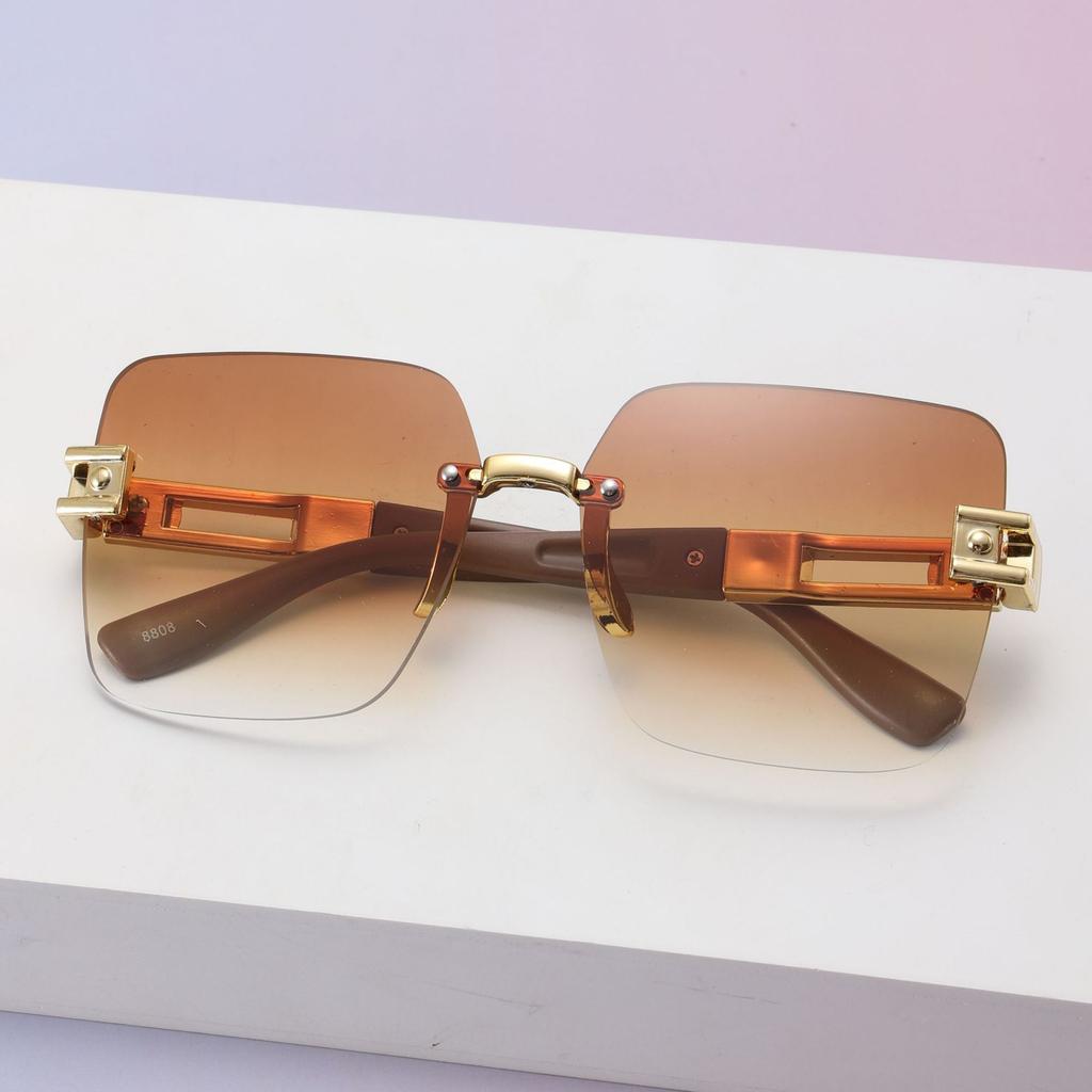 Borderless Sunglasses Adult Street Fashion Sunglasses Women'S High-End Trimmed Sunglasses