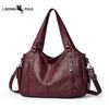 New Women's Shoulder Bag, Crossbody Bag, Large Capacity, High-quality Soft Leather Handbag, Commuter Studded Tote Bag
