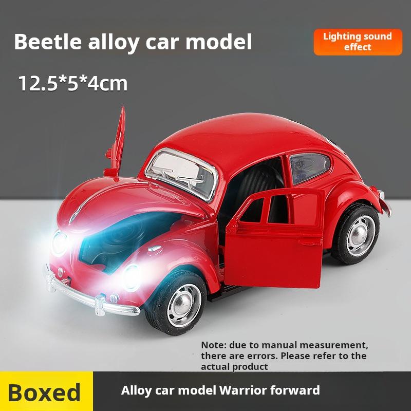 1:36 Alloy Classic Car Model Sound and Light Childrens Toy Car Ornaments Pull-Back Car Model Boy Toy Die-Cast Educational Toy