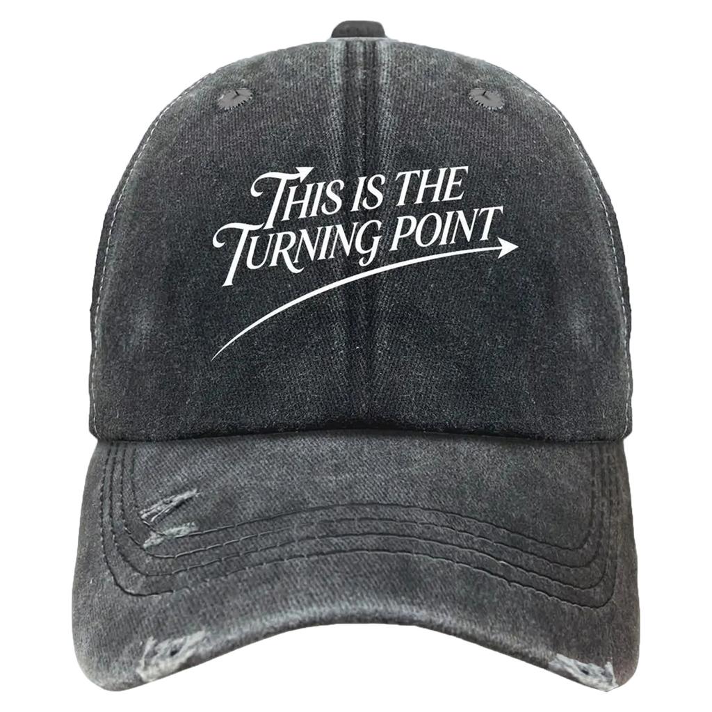 Net Hat Cycling Casual Breathable Sun Hat Letter Washed Denim Baseball Cap