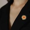 Sunflower Brooch - Retro Style Flower Pin, Unique and High-end Accessory with A Sophisticated Touch.
