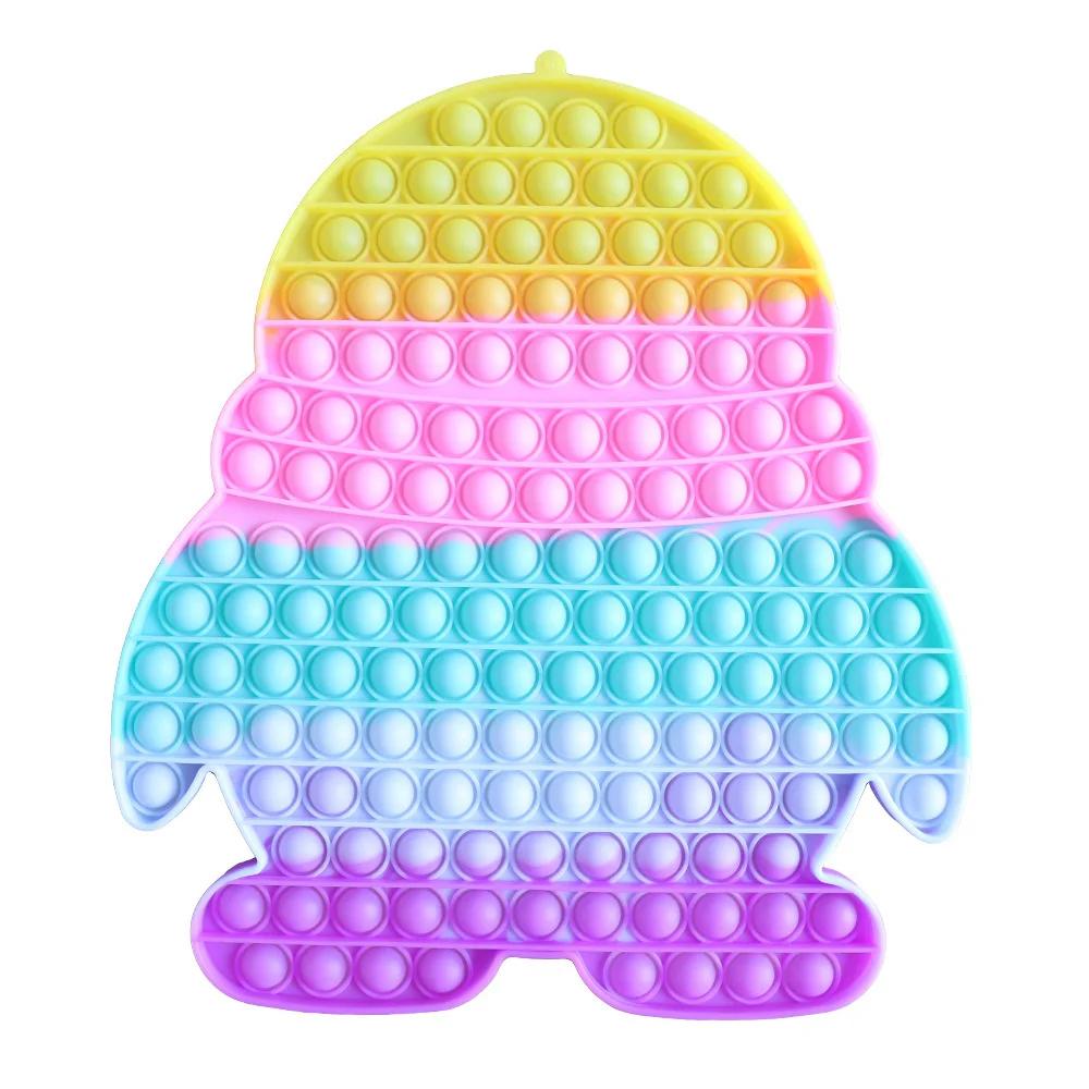 30cm Big Pops Size Push Bubble Fidget Toy Board Game Autism Stress Reliever Toys Kids Simple Dimple Game AHDH autism