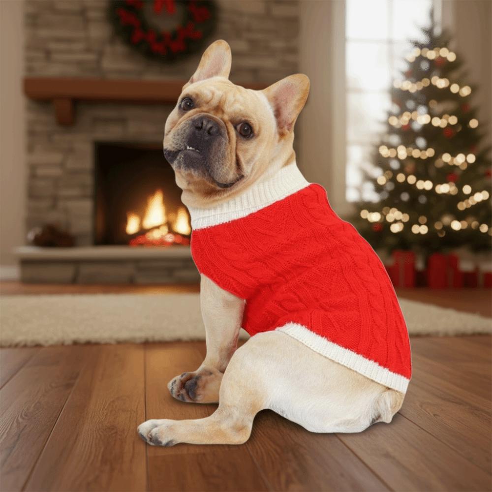 Warm Dog Pullover Jumper Soft Puppy Jacket Pet Clothes Turtleneck Dog Sweaters  Small Dogs