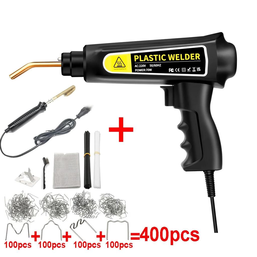70W Plastic Welding Machine Car Bumper Repair Kit Plastic Welder Machine Hot Stapler Plastic Repair Hot Staple Gun Car Bumper
