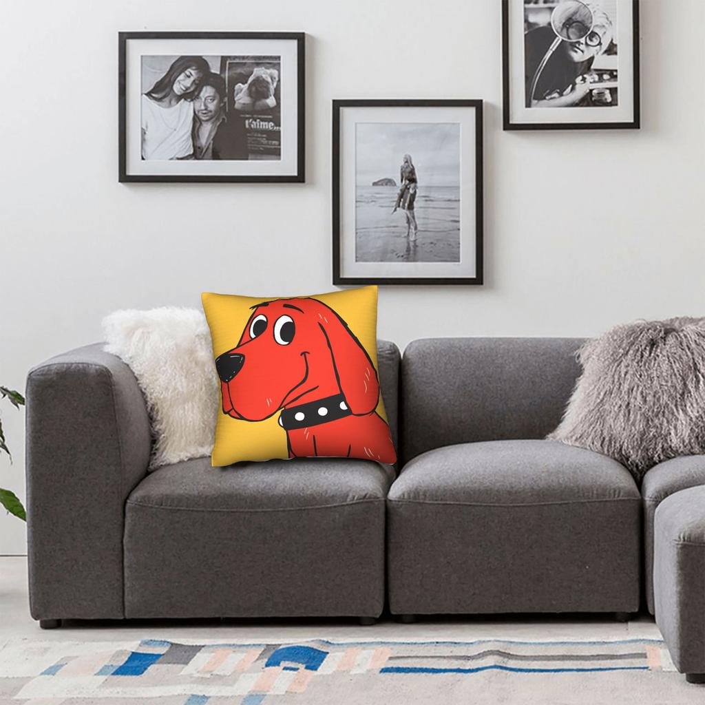 Pillow Case C-Clifford the Big Red Dog Print  Pillow Cover For Sofa Car Home Decor Novelty Pillowcases