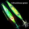 Hook Stripe Luminous UV Fishing Bait 200g 250g Slow Sinking Jig Glow Jig Lure  UV Fishing