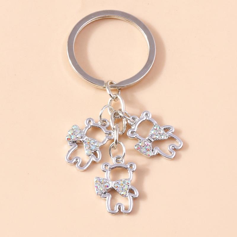 Cute Crystal Animal Keychain Snake Owl Cat Keyring Pendants for Car Key Holder Women Girl Handbag Accessories DIY Jewelry Gift