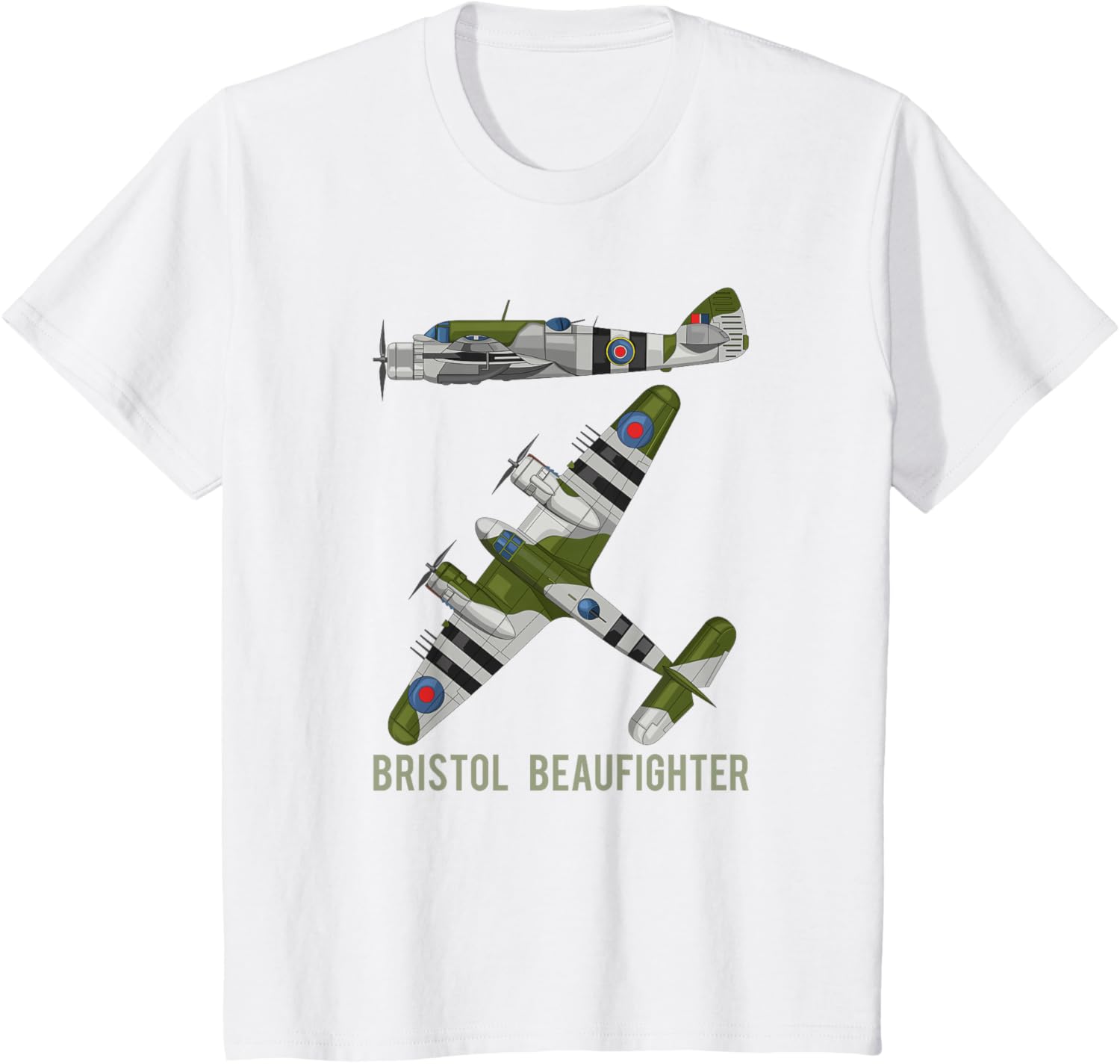 Bristol Beaufighter Avion Britannique De La Seconde Guerre TShirt Short Sleeve Casual 100 Cotton Shift S