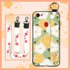 Silicone Phone Holder Phone Case For OPPO F7 Waterproof Oil Painting Fashion Design Durable Anti-dust Wrist Strap Flower