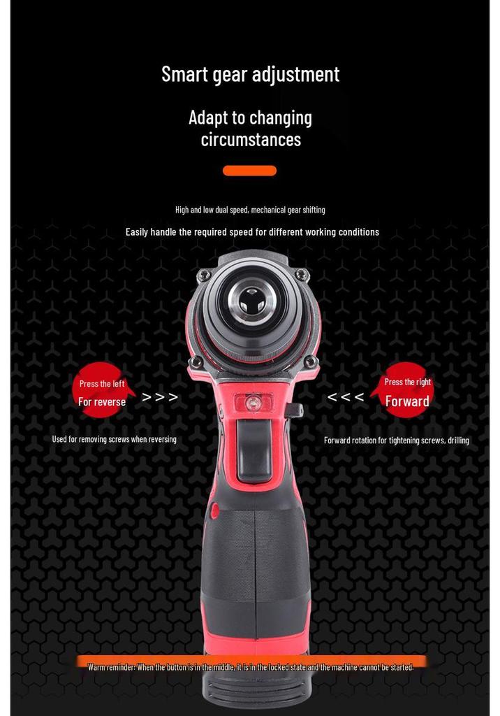 Rechargeable High-Power Brushless Multifunctional Lithium Battery Electric Drill