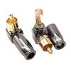 RCA Male Plug Right Angle Video/Audio Wire Connectors Gold Plated RCA Jack Plug Audio Speaker Connector