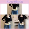 Spring 2025 Wool Sweater With Puff Sleeves And Square Neck For Elegant Women