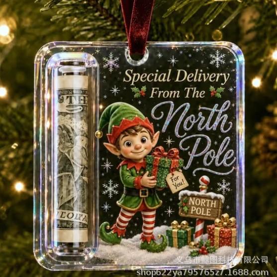 Holiday Cash Gift Holder Ornament