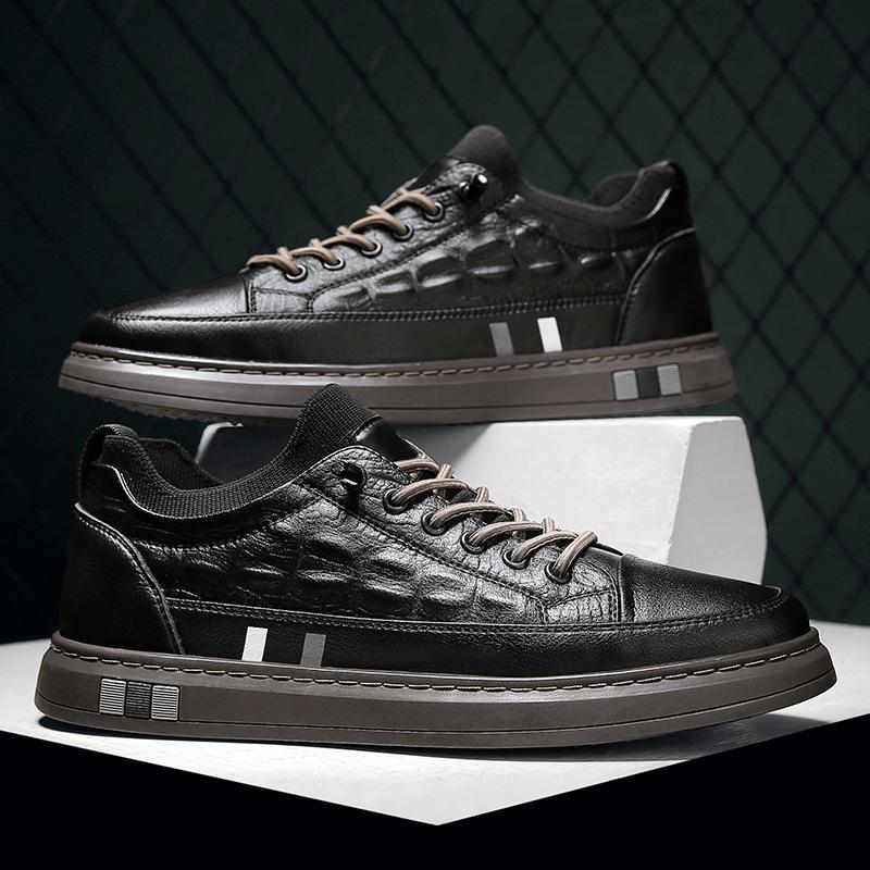 

Модные Высококачественные мужские джентльменские трендовые кроссовки Минималистичные и Удобные Классические Спортивные универсальные на шнуровке Обувь для офиса и вечеринок 44 чёрный