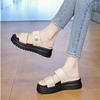 Thick-soled Cool Slippers for Women's Summer Wear 2025 New Models with Skirts, Beach Roman Sandals, Soft Soles for Pregnant Women