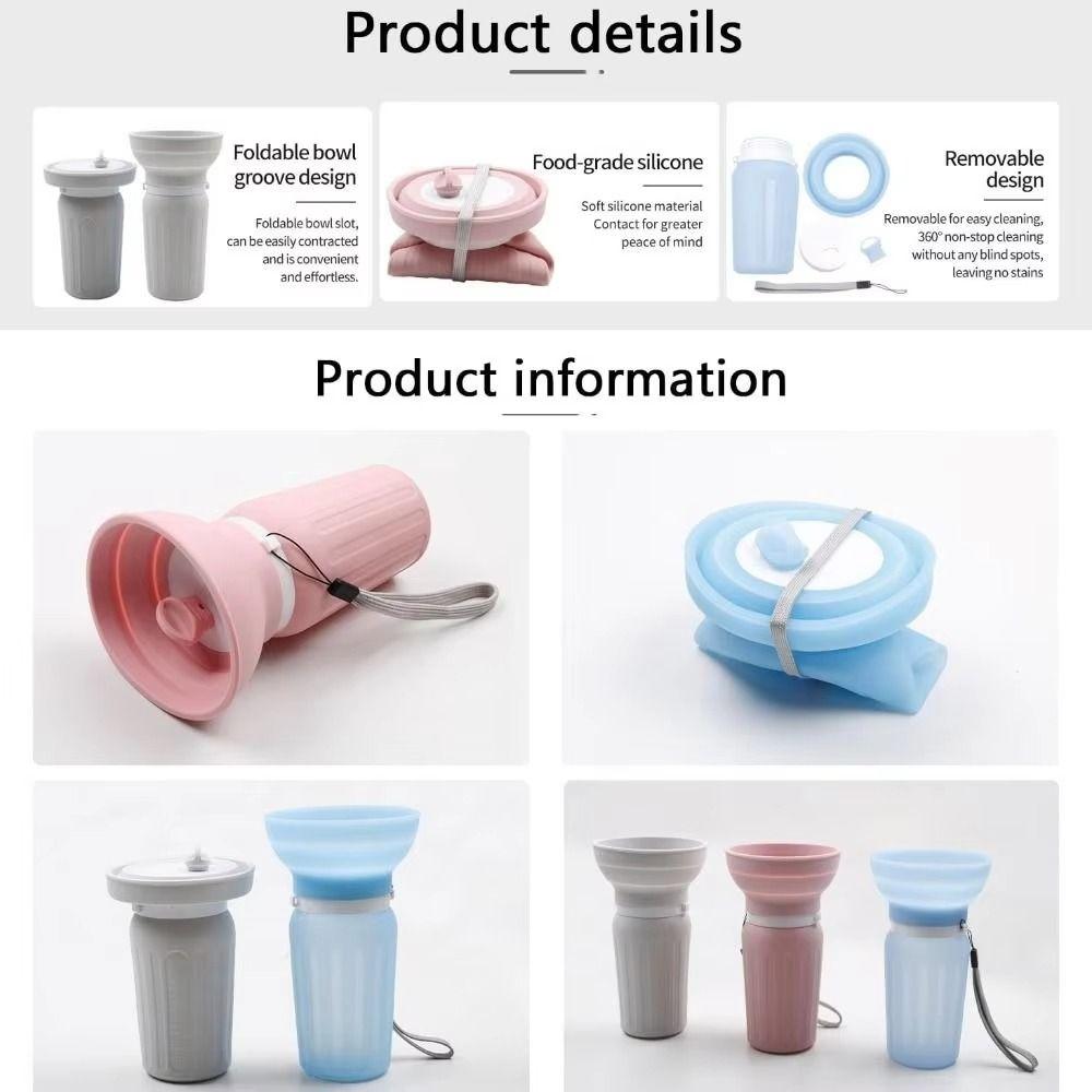 Silicone Outdoor Pet Water Cup Portable Portable Water Feeders Travel Dog Water Bottle Travel