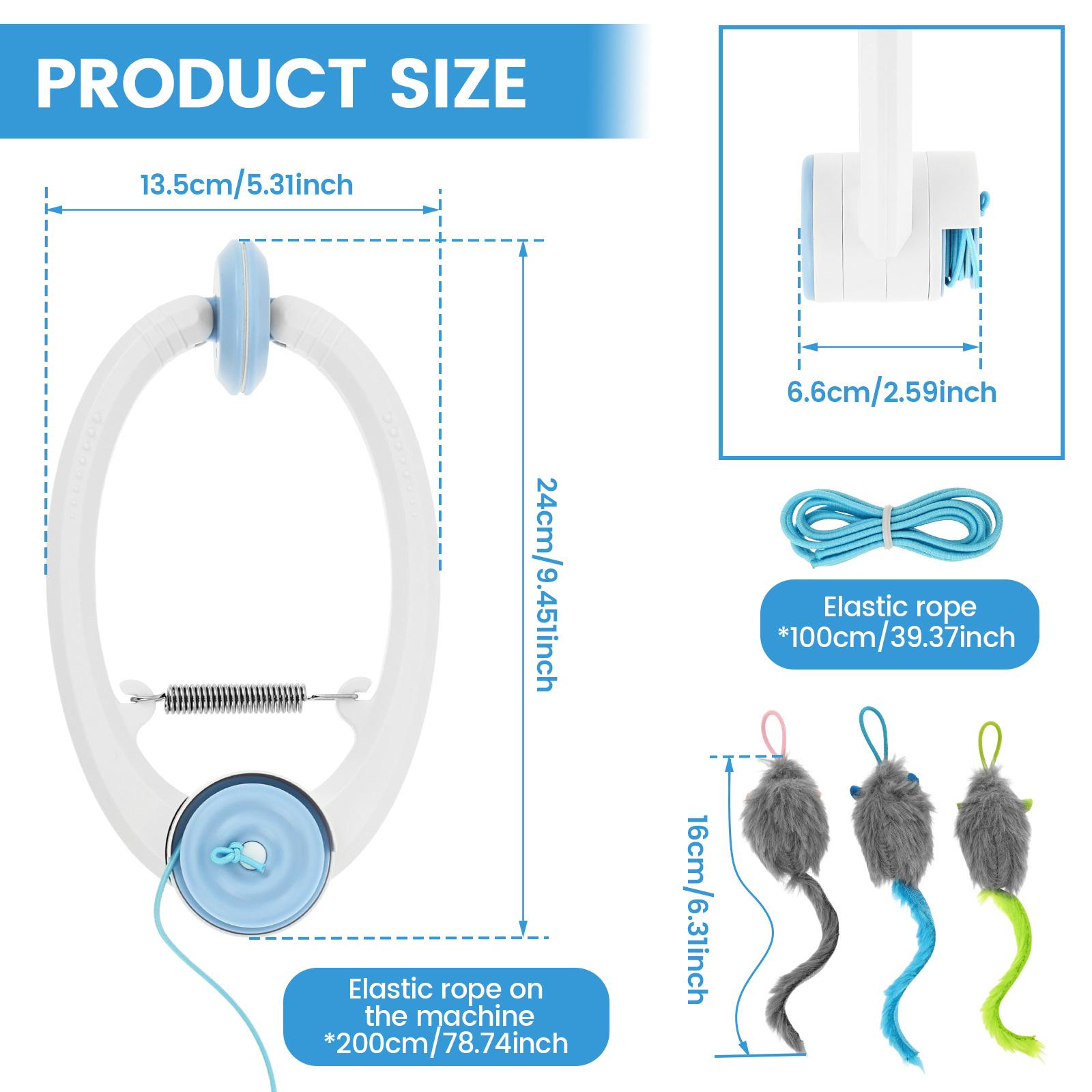 

Подвесная на дверь Автоматически отскакивающая игрушка для кошек Пластиковая Интерактивная Самостоятельная игра Подвесная на дверь Игрушка для котят с 3 кошачьими мышками 3 режима Товары для домашних животных