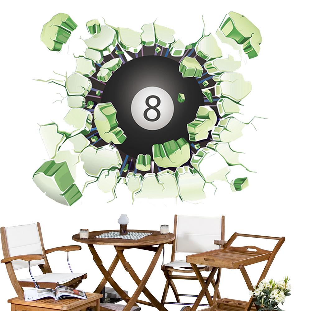 

Basketball Wall Stickers Billiard Basketball Soccer Breakthrough Wall Sticker Basketball Billiard Football Wall Decor