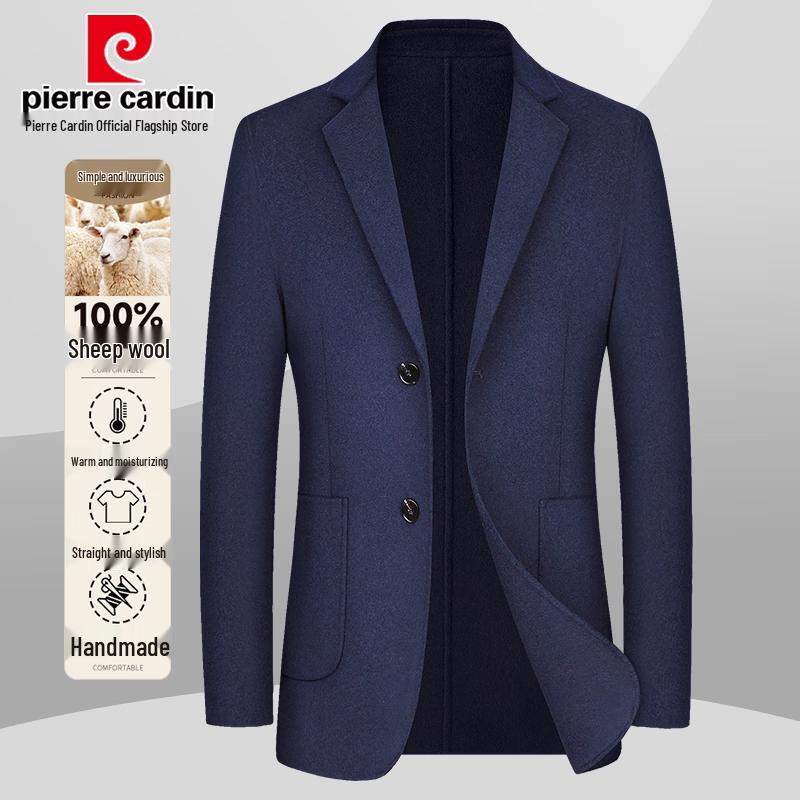 Pierre Cardin Men's 100% Merino Wool Double-faced Coat