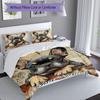 3PC Custom Name French Bulldog Portrait Bedding Set Duvet Cover Closure Includes 1 Duvet Cover & 2 Pillowcases for Bedroom