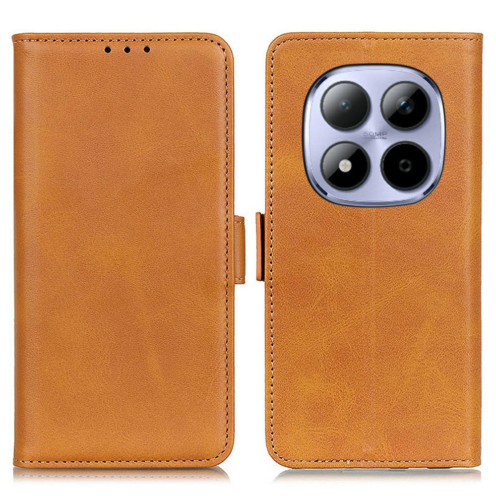 Pro Xiaomi Redmi Note 15 Pro 4G (Globální) Pouzdro Stojan Textura hovězí kůže PU kůže Kryt na telefon