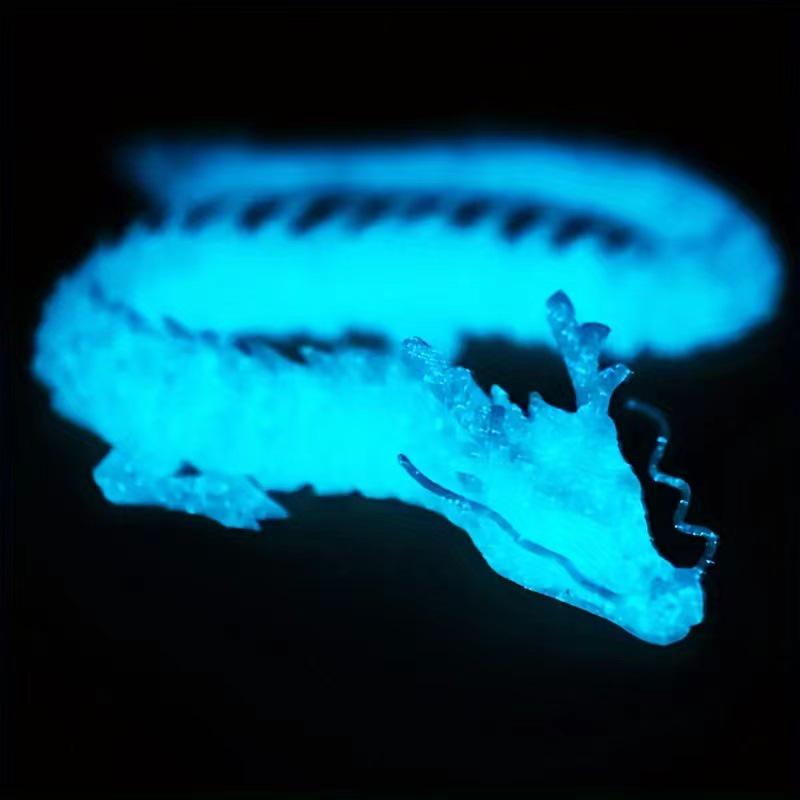 Luminous Rainbow Chinese Dragon 3D Printed Sculpture – Creative Ornament Gift