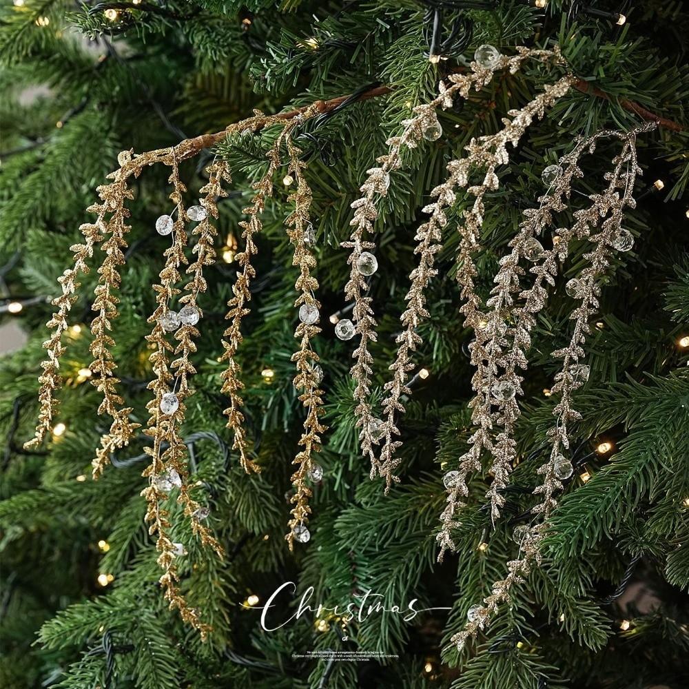 Hanging Vine Shape Weeping Willow Branch Gem Accent Xmas Floral Pick Festive Scene Layout