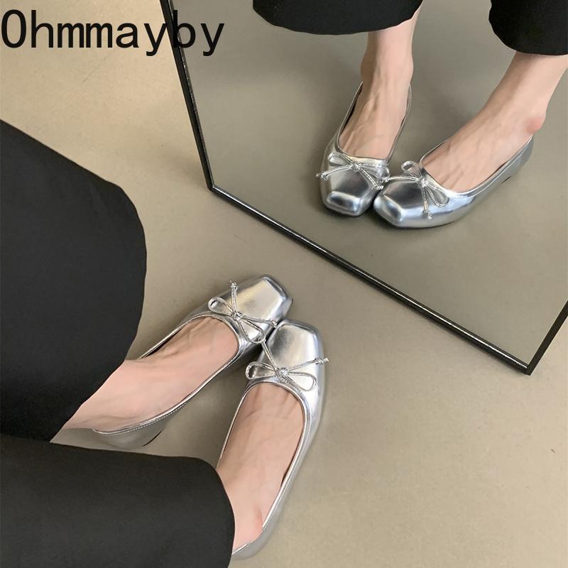 Spring New Women Flats Round Toe Shallow Slip On Ladies Casual Ballet Shoes Soft Leather Eelgant Dress Shoes