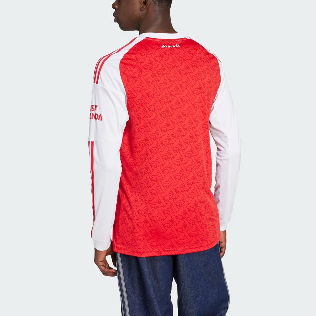 adidas Arsenal 25-26 Domowa Wersja Kibicowska Dopasowany Krój Okrągły Dekolt Modna Sportowa Koszulka Piłkarska z Długim Rękawem Unisex Top Czerwony JI9536