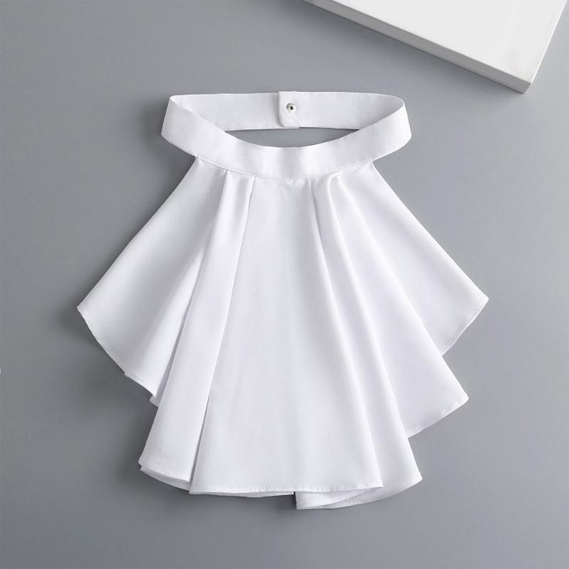 Elegant Pleated Collar Detachable Layered Neck Accessory For Women Men Kids Comfortable Polyester Fashion