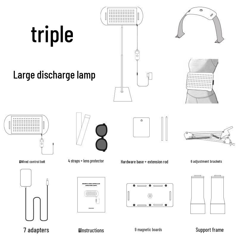 LED Red Light Therapy Panel with Stand – Infrared Skin Rejuvenation Device, 660nm & 850nm