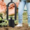 Bauernwerkzeug mit langem Griff zum Einsetzen von Rasensoden Werkzeugstahlkonstruktion Ergonomischer Zwiebelpflanzer Pedale Fußauswerfer Rasensodenstecher Werkzeug Gartennutzung