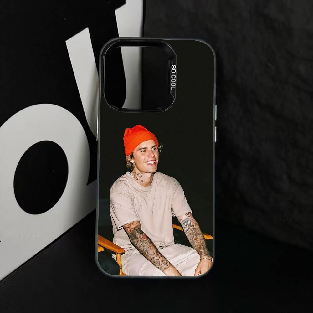 

S-Singer Beliebers Phone Case For iPhone 17,16,15,14,13,12,11 Plus,Pro Max,XS,Colorful Silver Phone case Funda Cover iPhone14Pro