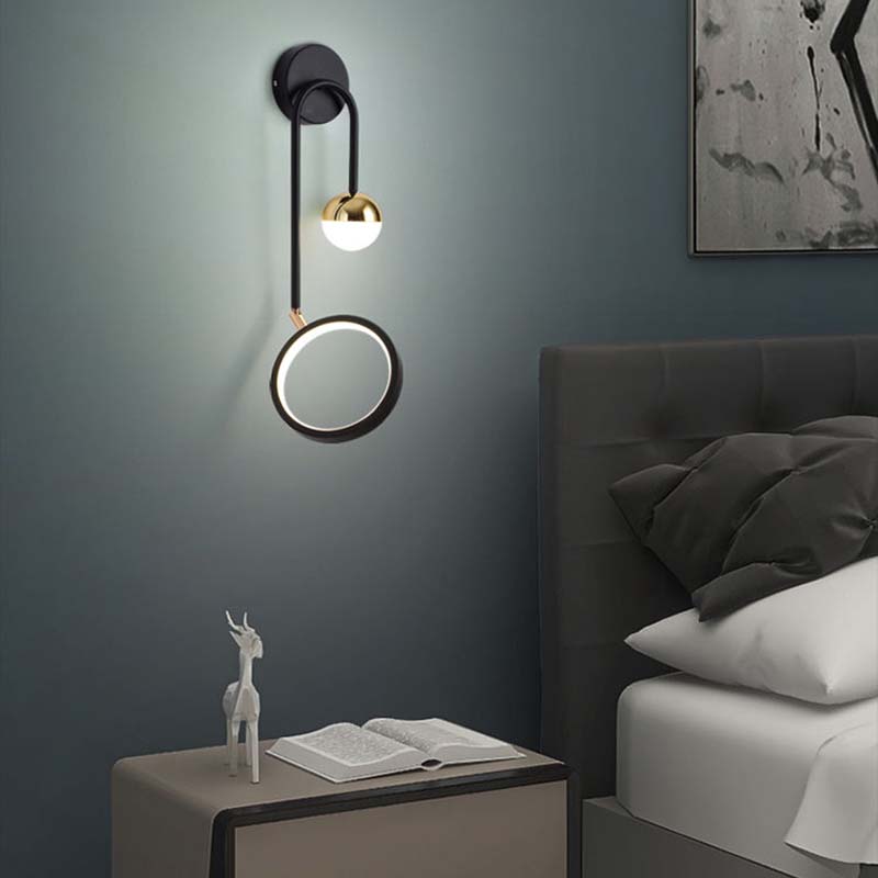Lampă de perete de noptieră pentru dormitor scandinav simplu de lux, personalitate creativă, perete de fundal pentru living, noptiere pentru dulap TV