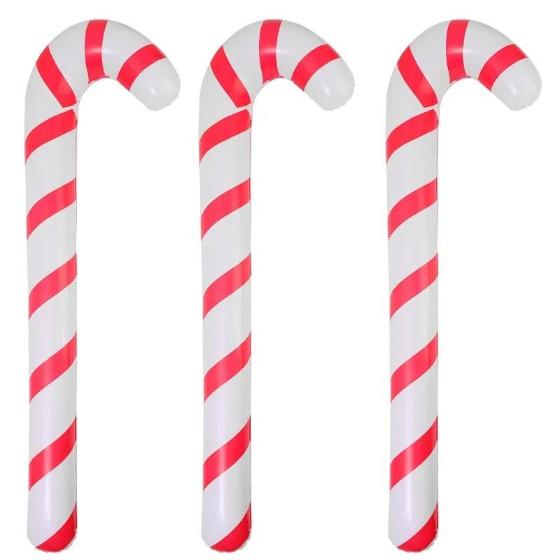 1/10x Large Inflatable Candy Canes Indoor Outdoor Christmas Party Yard Decorations Inflatable Candy Sticks Xmas Tree Pendants 1pc