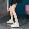 2024 New Women Leathe Flat Shoes Autumn Fashion Breathable Vulcanized White Sports Lace Up Thick Soled Casual Shoes for Women
